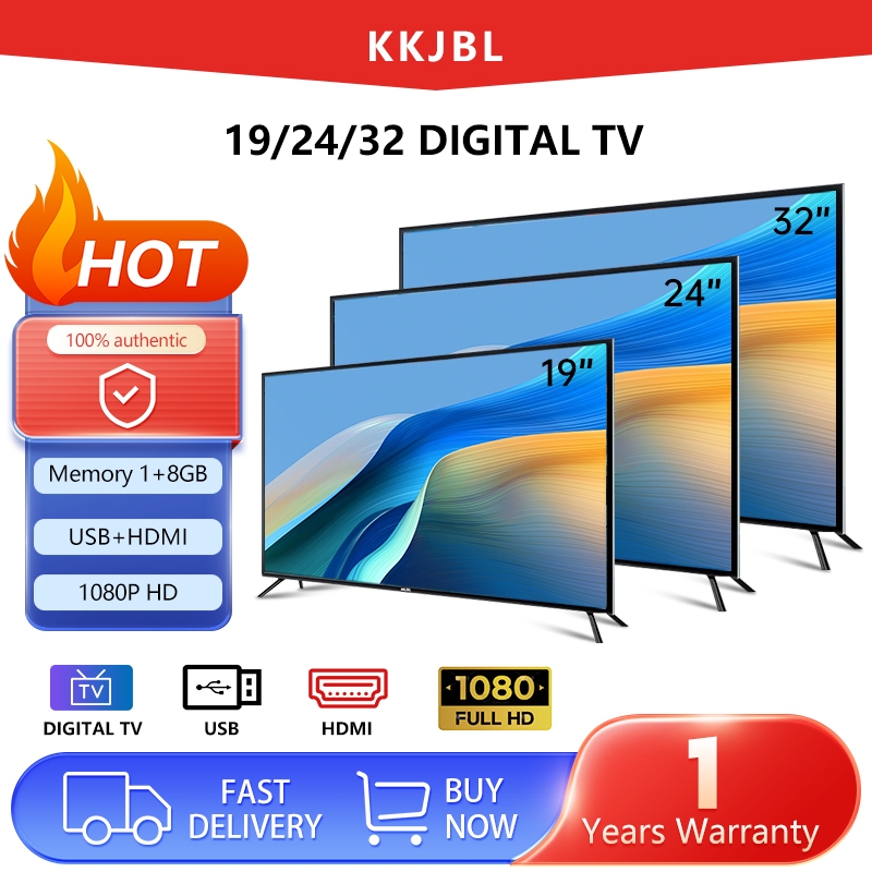 KKJBL&JEAANSP TV 32/40/43/46/50 Inch Android TV Smart TV 19/22/24/26/32 Inch Digdital TV+Android Smart 4K TV Box LED TV With DVB-T2/MYTV/WiFi/Bluetooth/Netflix/YouTube