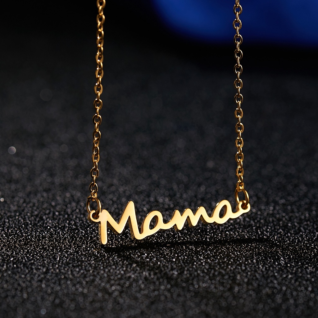 Fashion High Quality Stainless Steel Family Mama Mom Pendant Necklace Bracelet Chain Mother's Day Grandmother Birthday Gift Jewelry For Women New