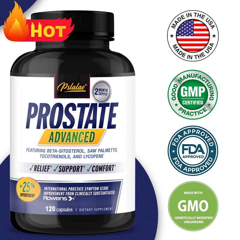 Male Enhancement Prostate Supplement | 120 Capsules | Prostate Health Herbal Complex | Non-GMO | Pslalae