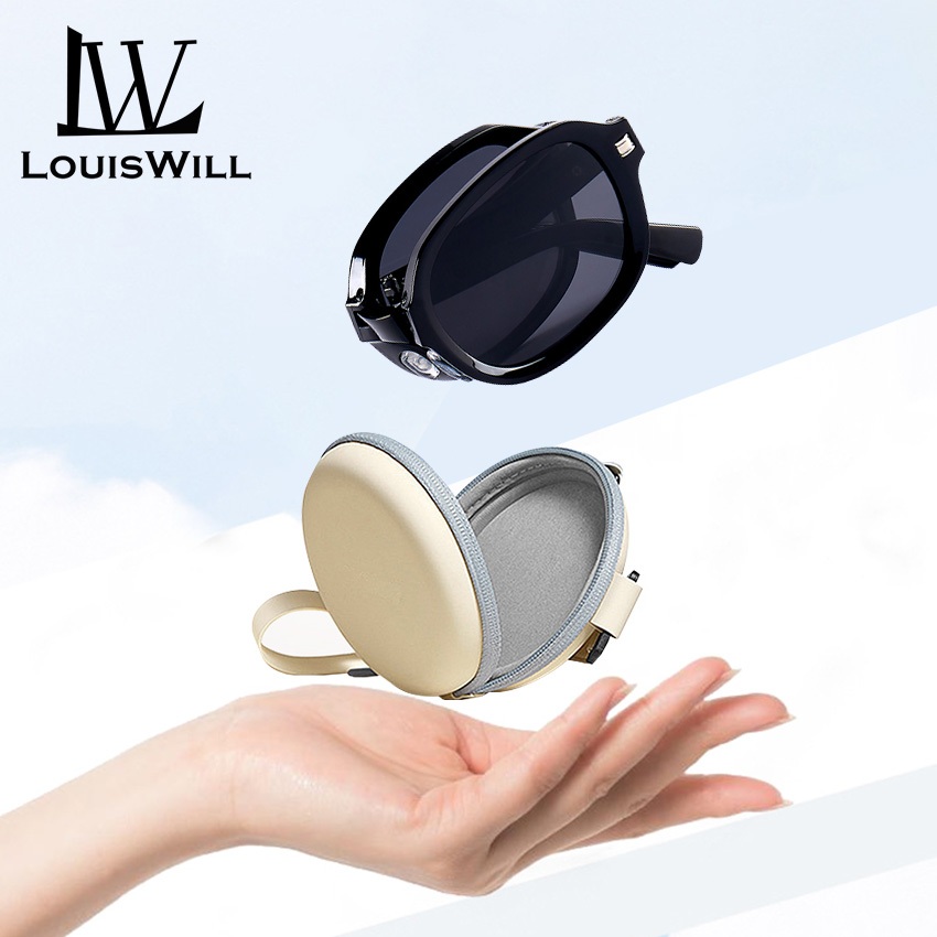 LouisWill Women's Sunglasses 180 ° Foldable Sunglasses Fashion Large Frame Sunglasses UV Resistant Foldable Summer Sunglasses Ultra Light Polarized Sunglasses Outdoor Traveling