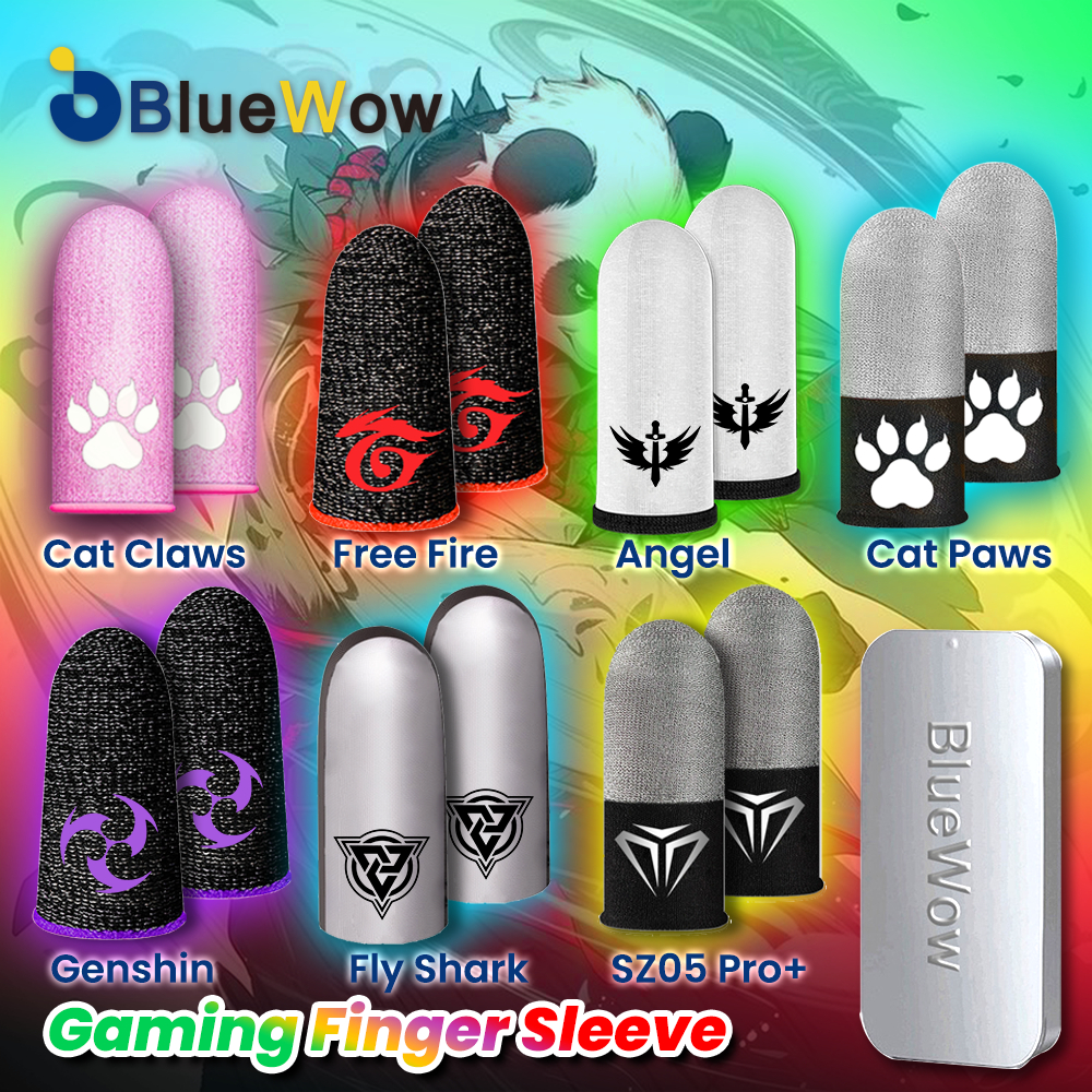 BlueWow Finger Sleeve For Gaming，gaming Finger Sleeve，Finger Cover Breathable Game Controller Durable Gaming Fingertip Gaming Accessories Mobile Games Touch Screen Finger Cots