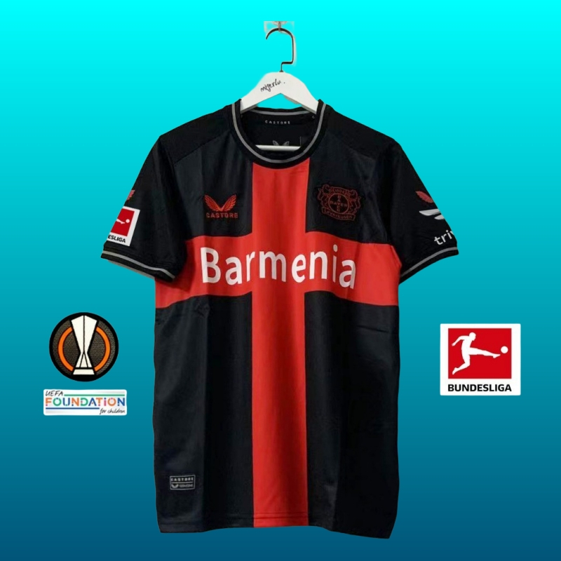 23/24 Bayer 04 Leverkusen home jersey men's football kit SIZE S-XXL