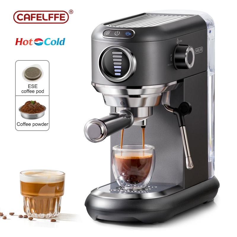 Cafelffe Espresso Coffee Machine Professional Semi Automatic Coffee Maker With Foaming Milk 7 Levels Water Setting