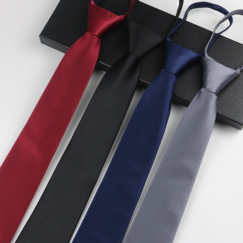Neckties for Primary School Monochrome Solid Color Tie Professional Work Formal Wear Zipper Neckties Tali Leher Sekolah Rendah Berzip