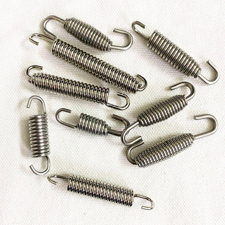 Silver Stainless Steel  Motorcycle Exhaust Pipe Springs Moto Modification Tension Mounting Springs
