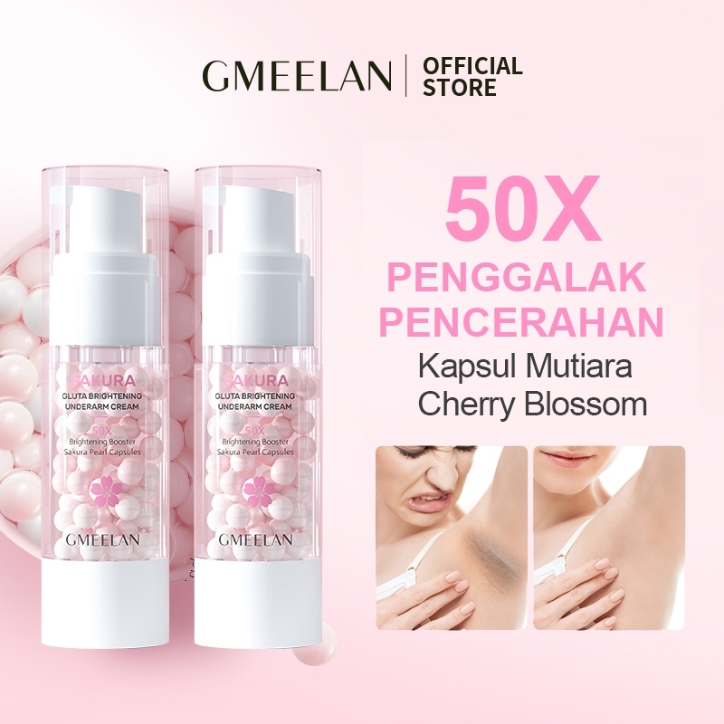 GMEELAN Sakura Gluta Brightening Underarm Cream 30g whitening smoothing moisturizing odor control 美白霜腋下精华美白