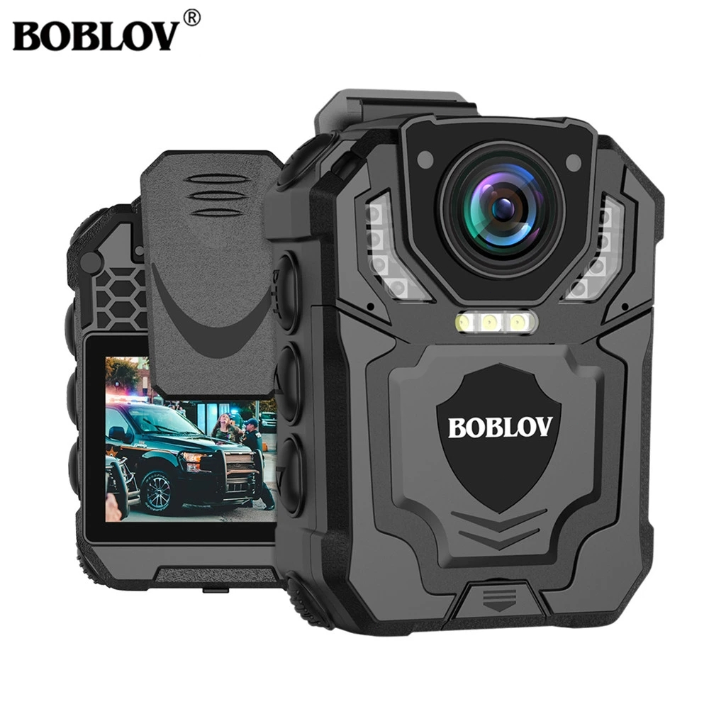 BOBLOV T5 Body Mini Action Sport Waterproof Wearable Police Camera HD 1296P 128GB 3600mAH Night Vision 140° Lens Motion Detect DVR Video Audio Recorder Motorcycle Dash Cam for Vlogging