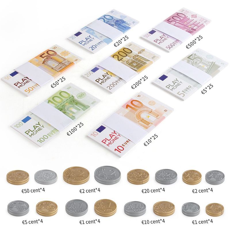 Prop Game Banknote Home Decoration 5 10 20 50 100 200 500 EUR Gold Banknotes In 24K Gold Fake Paper Money For Collection Euro Banknote Sets