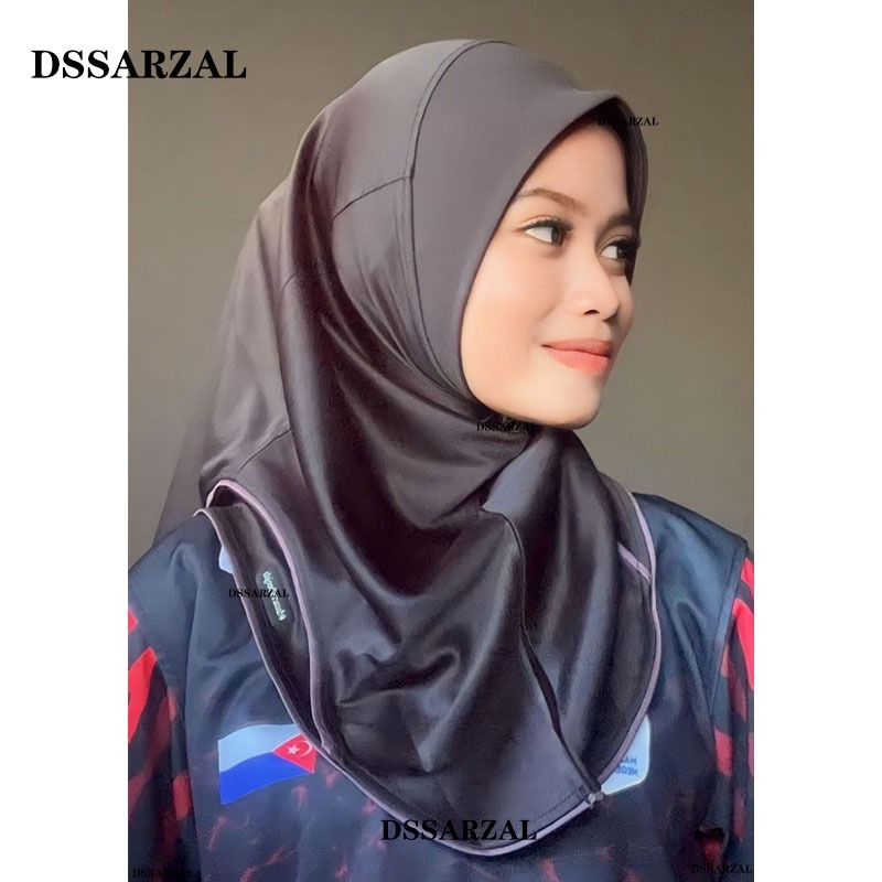 dssarzalheejab Sport Hijab-Black Tudung Sukan Muslimah