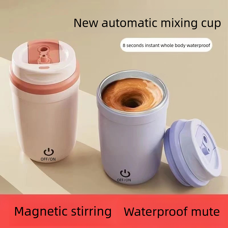 [Ready Stock Immediate Shipping] Automatic Blender Cup 400ml316 Stainless Steel Electric Shaker Cup Rechargeable Water Cup Electric Coffee Cup Lazy Portable Multifunctional Magnetic Rotating Blender Cup Liner Sealed Cup Rechargeable Lazy Milk Tea Cup