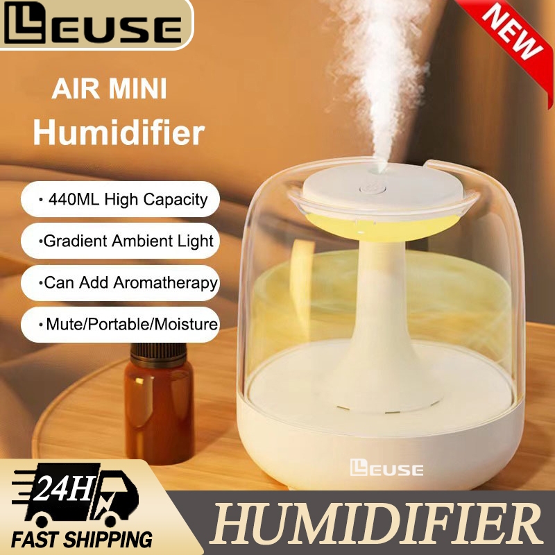 440ml Portable Air Humidifier Led Light Usb Ultrasonic Purifier Aroma Oil Essential Diffuser