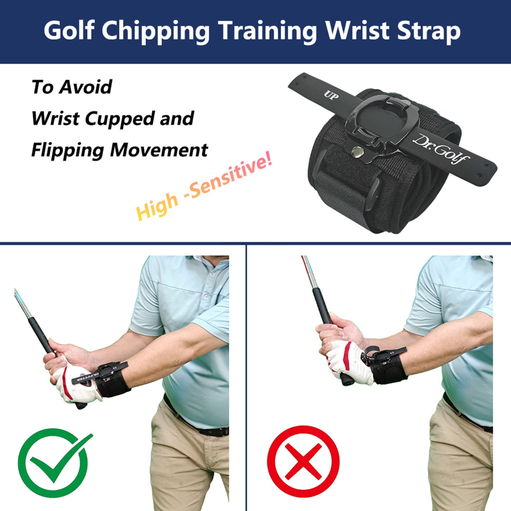 Dr.Golf Golf Chipping Wrist Cupped And Flipping Detect Strap Golf Chipping Training Wrist Strap Golf Training Aid Golf Gesture Correction Golf Accessories Golf Equipments