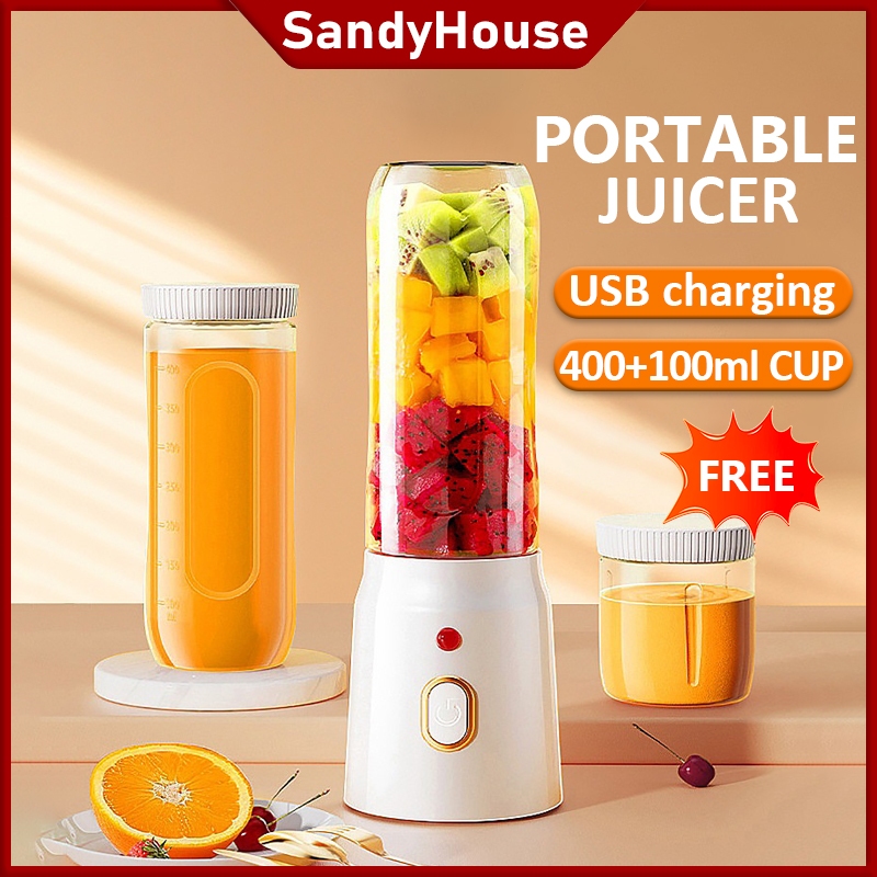 Portable Juicer Blender Mixer 10 Blade Mini Juice Fruit Extractors Rechargeable Wireless Household USB Juice Blender 榨汁机