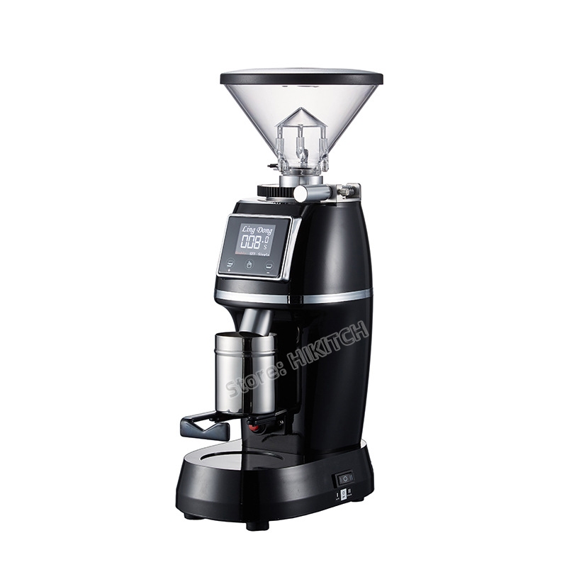 Industrial 60mm Flat Burr Coffee Grinder Detachable Adjustable Automatic Espresso Coffee Beans Grinder LCD Touch Control