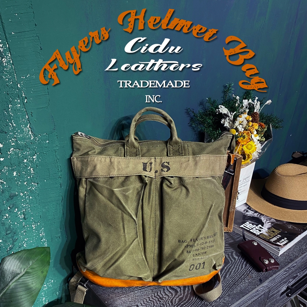 Trendy Cool Retro Trendy Bag-Travel Commuter Both It Is Error-Oil Wax Canvas Pilot Handbag Backpack Unisex