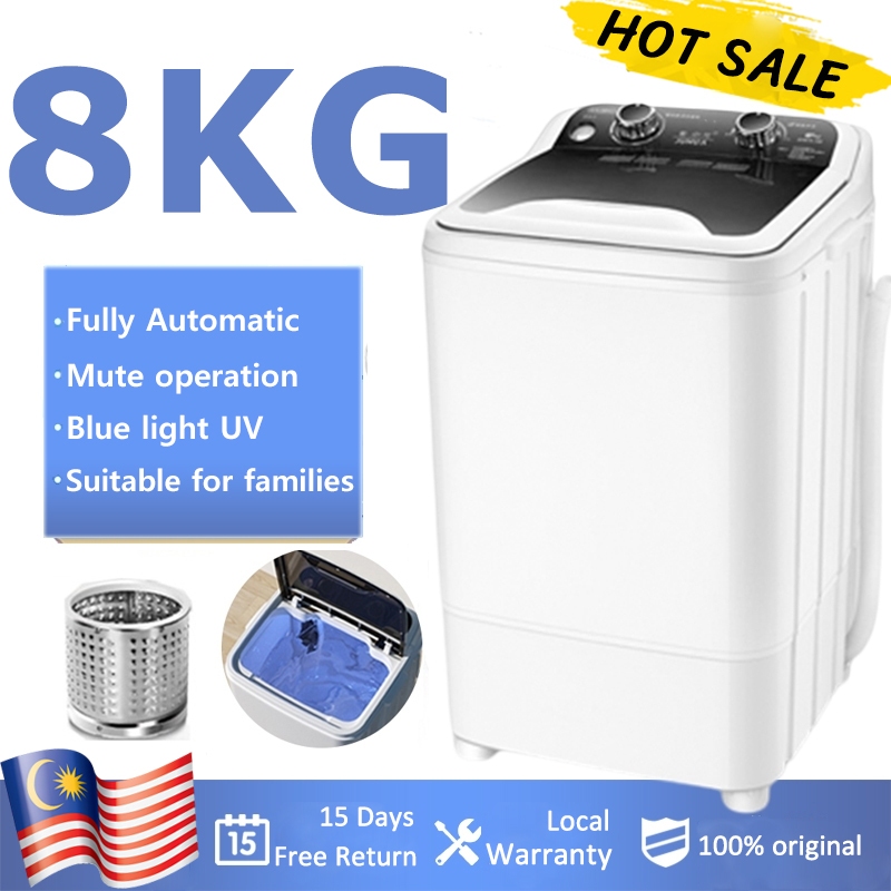 HOMEFUN Washing machine Electric 8KG Automatic Washing Machine Household Mini Dehydration-Free Dryer迷妳洗衣機