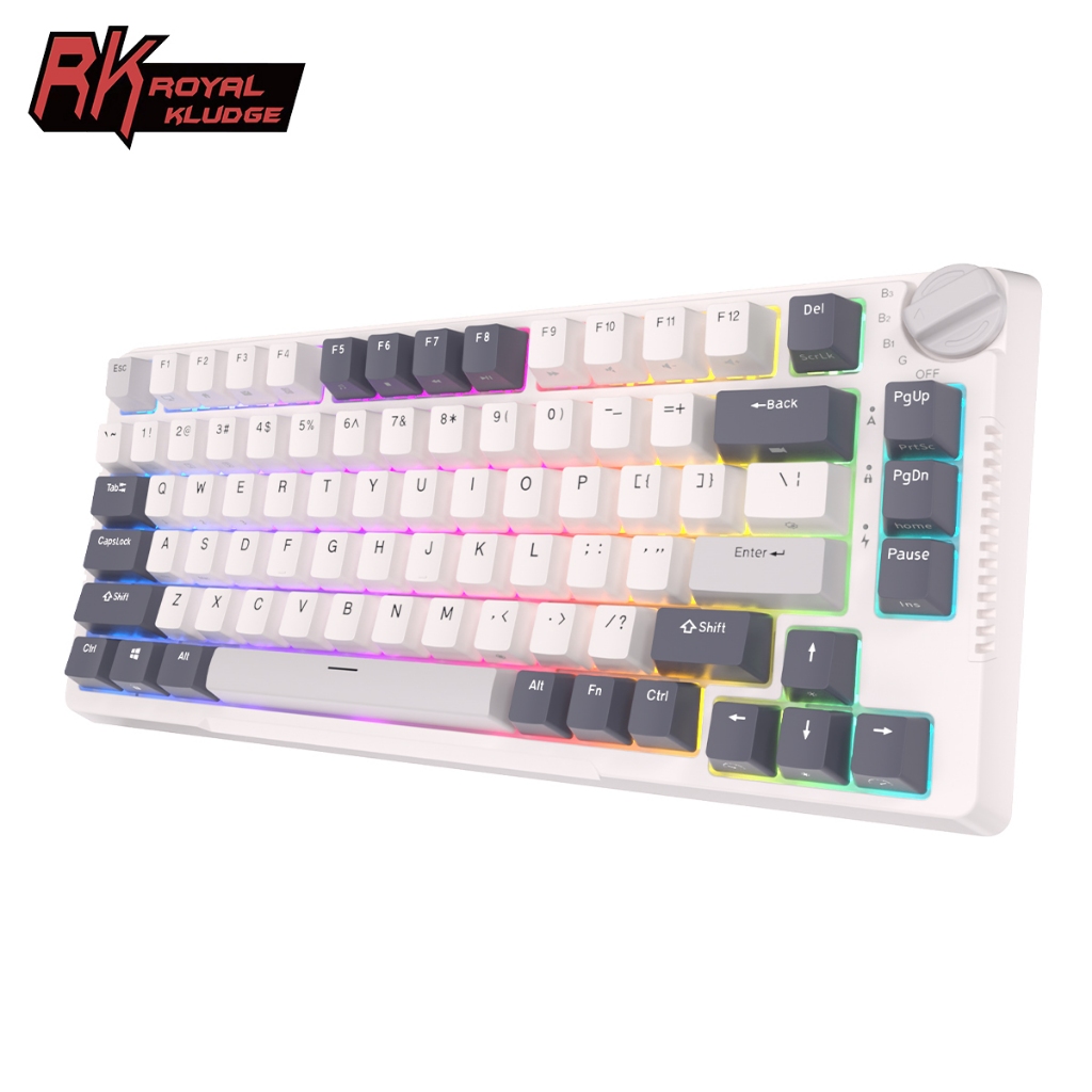 RK H81 RK Royal Kludge 81 Key Gasket Structure Tri-mode RGB Wired Bluetooth 2.4G Wireless 3 Modes