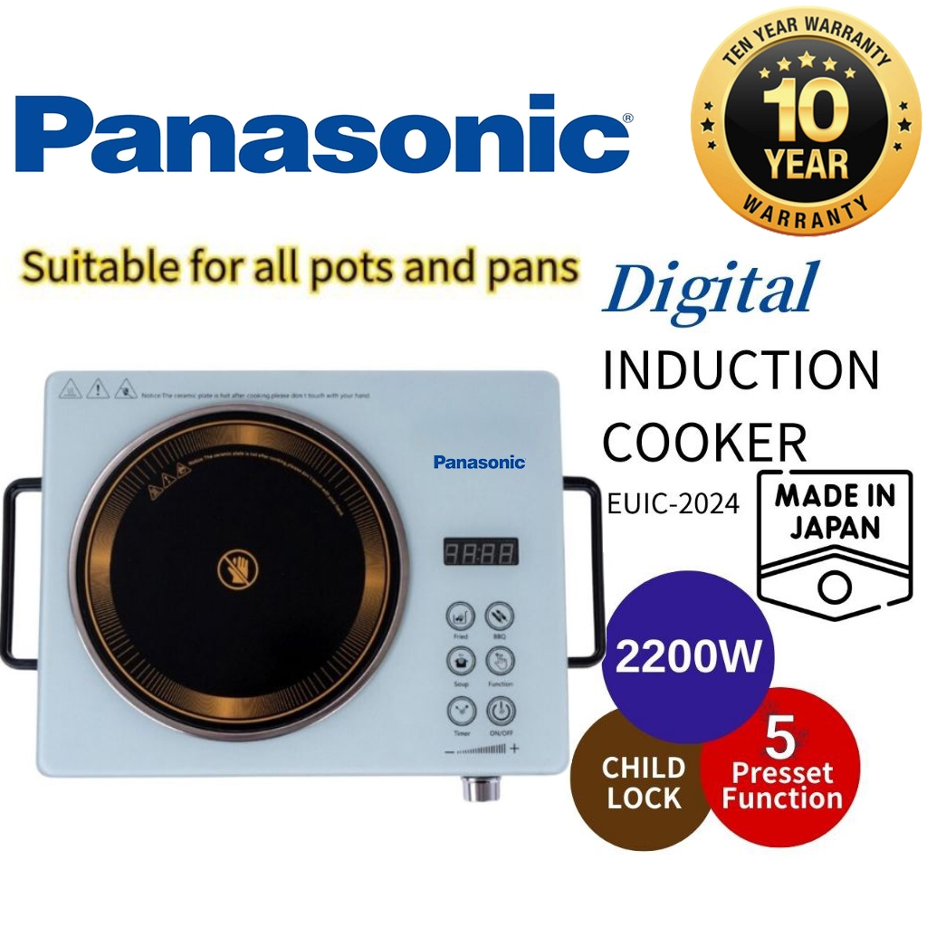 【Special Promotion】Panasonic Touch Screen Electric Induction Cooker 2200W Waterproof Hotpot Cooktop Electromagnetic Daily Collection Induction Cooker Periuk Aruhan