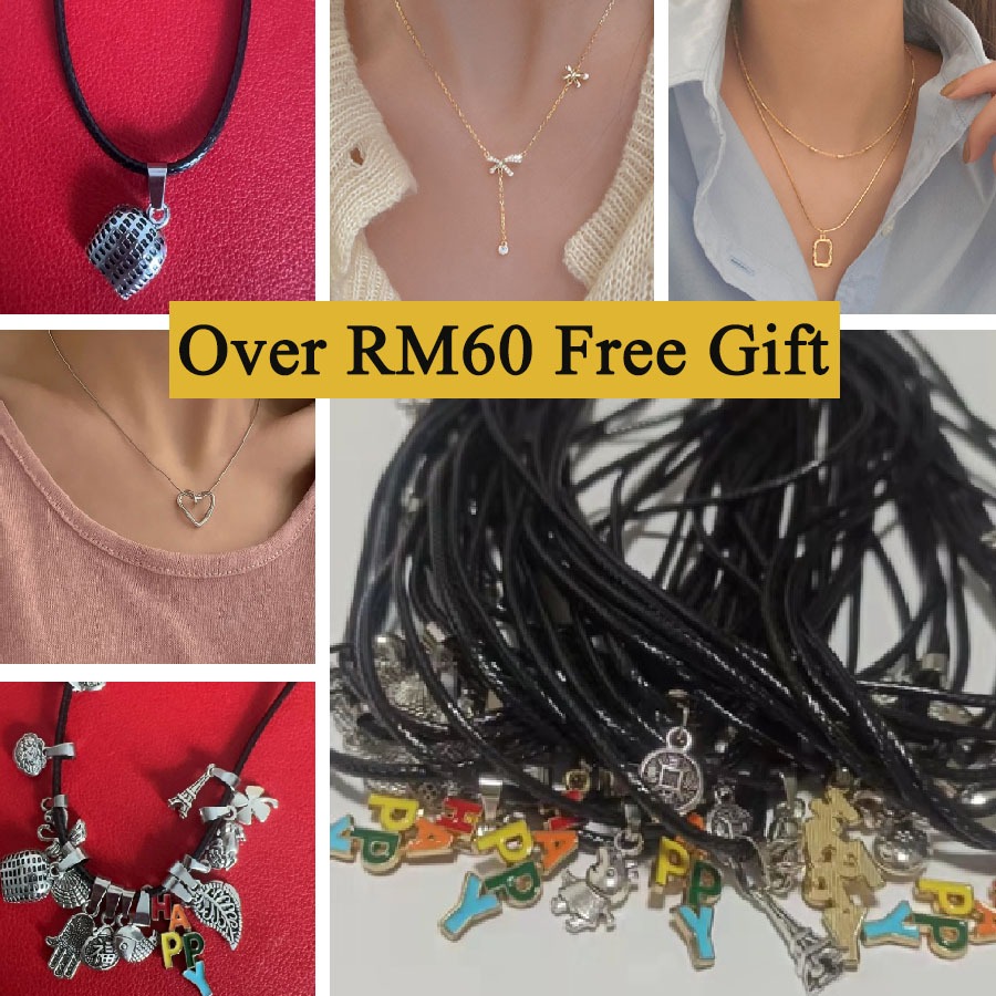 （Free gift）Handmade Braided Rope Necklaces With Cute Pendant