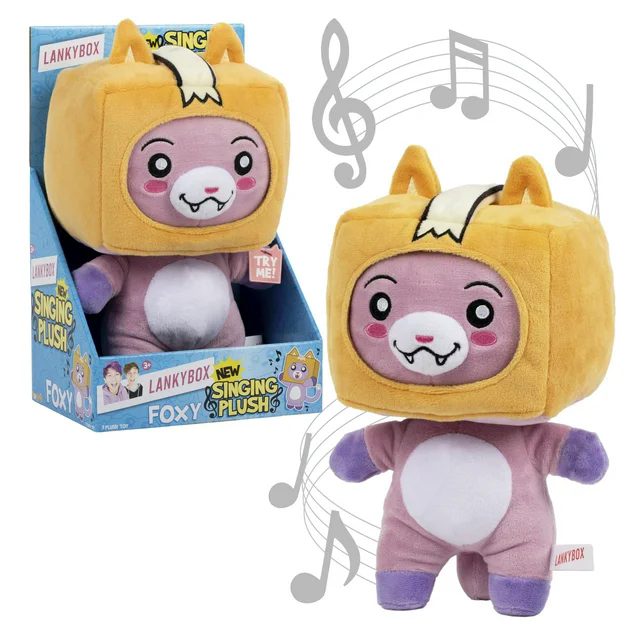 LankyBox Foxy Singing Plush Toy, 11 inch, Official Merchandise walmart exlusive youtube channel