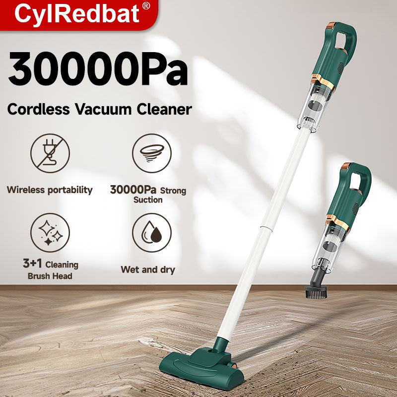 CylRedbat 3 in 1 Cordless Vacuum Cleaner 30000Pa Strong Suction Pressure Vacuum Wireless Vaccum Portable Vacum Rumah 吸尘机