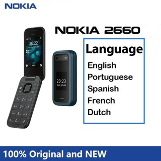 Nokia Original Flip Feature Phone, Dual SIM, 2.8 ", Bluetooth, FM Radio, 1450mAh, Rugged, Button Phone, 2G, 2660, Multilingual