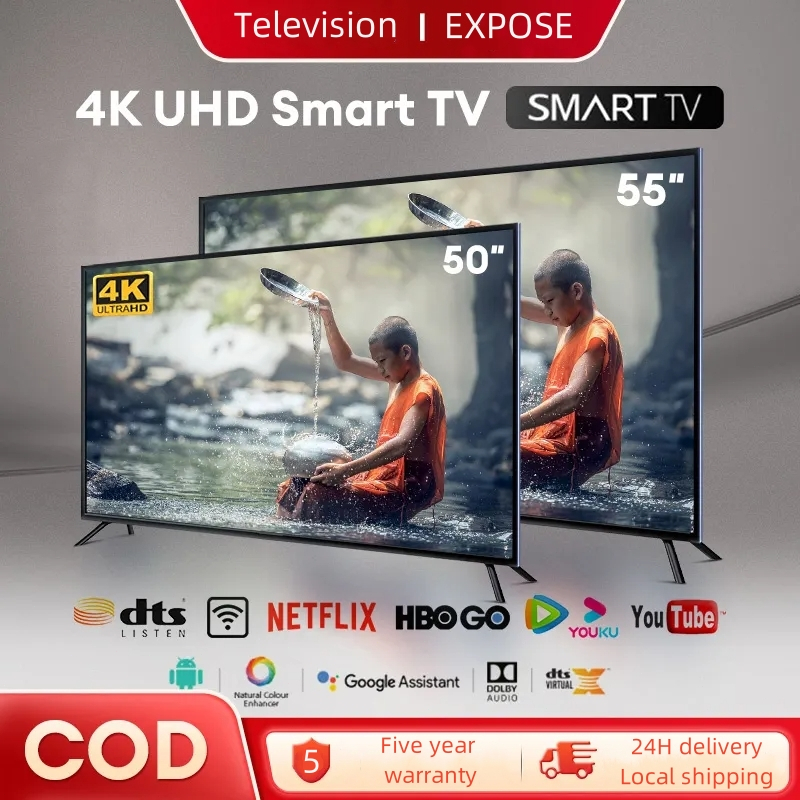 Smart TV 43 Inch 4K UHD OLED Android 12.0 WiFi built-in TV BOX Dolby Vision Audio 5 Year Warranty