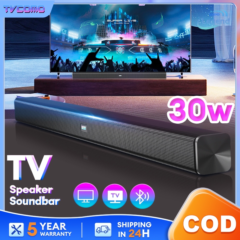 TV Speaker Bluetooth 5.0 Smart TV Soundbar Audio Wireless Home Surround Stereo Sound Bar (30W)