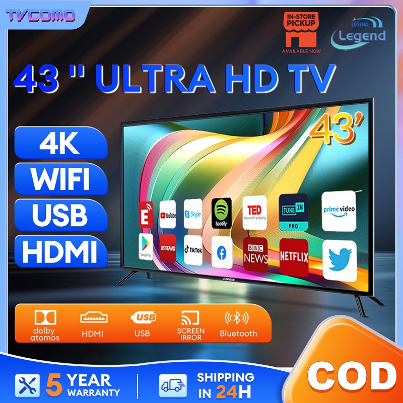 Smart TV murah 32/43 inch  Android 12.0 TV 4K Ultra HD LED Murah Television Built-in TV box WiFi Dolby Vision Dolby Audio 5-year Warranty