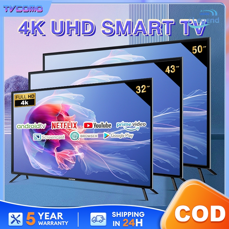 Smart TV 4K UHD Android TV  43 Inch TV LED Android 12.0 Wifi TV 32 Inch Murah Television Digital Television 50 Inch