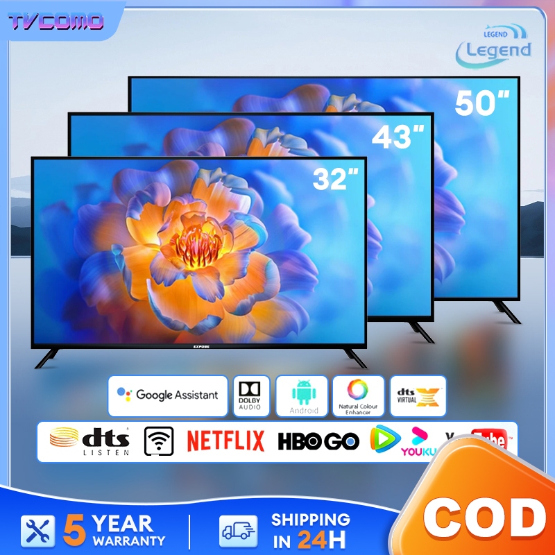 Android TV  32 inch Smart TV Android 12.0 TV 4K Ultra HD LED Murah Television Built-in TV box WiFi Dolby Vision Dolby Audio 5-year Warranty