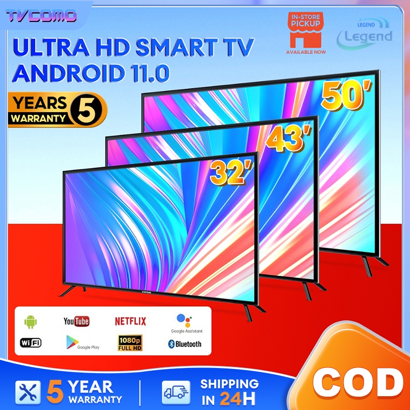 Smart TV 32 inch Android TV murah expose 43 inch Android 12.0 LED Digital TV With Netflix/YouTube/Google/WIFI 5 Years Warranty