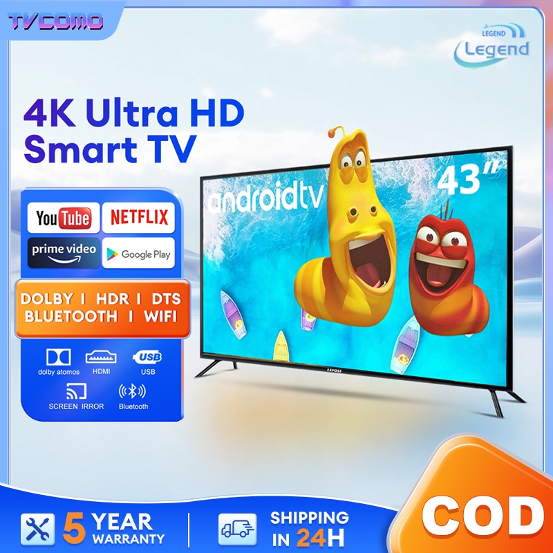 Smart TV 43 inch Android TV 43 inch 4K Ultra LED Television 43 inch With WiFi/YouTube/MYTV/Netflix/Hdmi