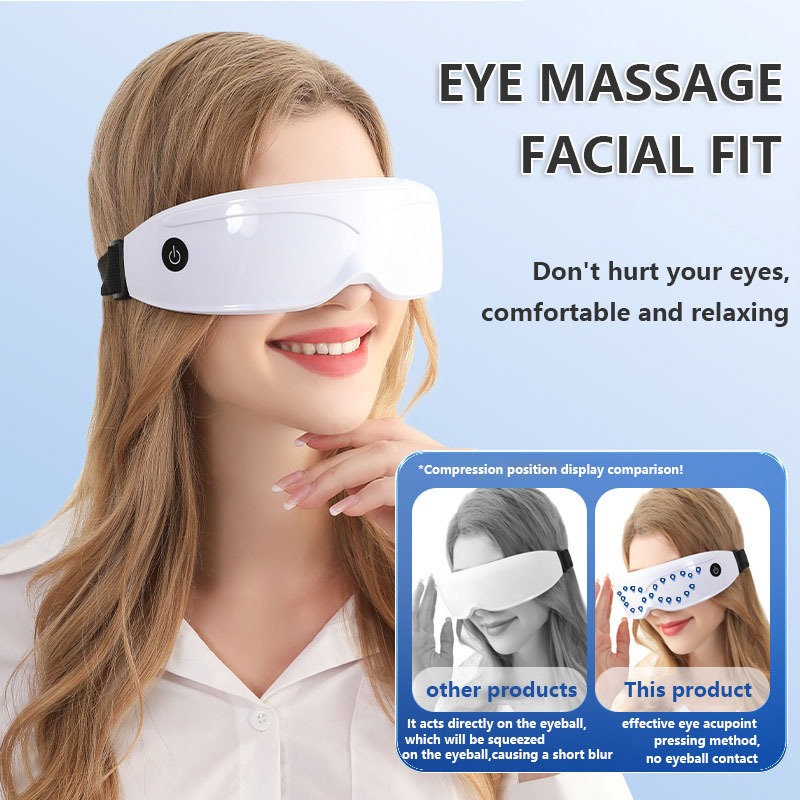 [READY STOCK] Eye Massager Vibration Massage Electric Portable Shiatsu Massager for Dry Eyes for Relaxation and Reducing Eyestrain