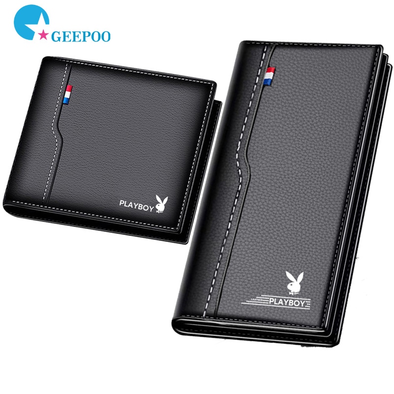 playboy wallet leather texture men’s wallet short wallet card holder clutch bag long wallet driver’s license leather case