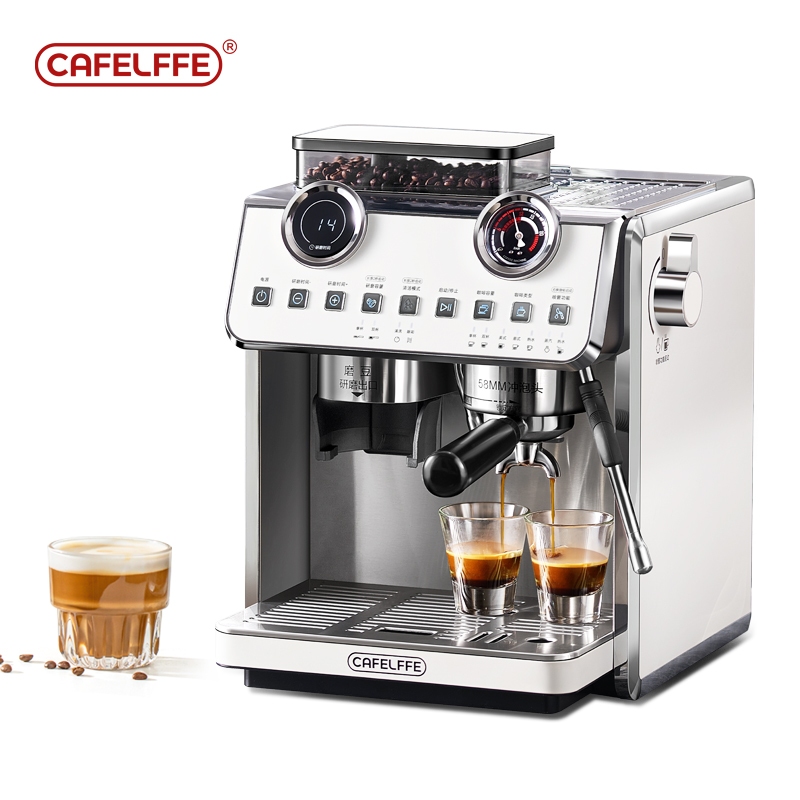 Cafelffe Barista Express Espresso Machine with Grinder, Bean to Cup Coffee & Cappuccino Maker with Professional Steamer