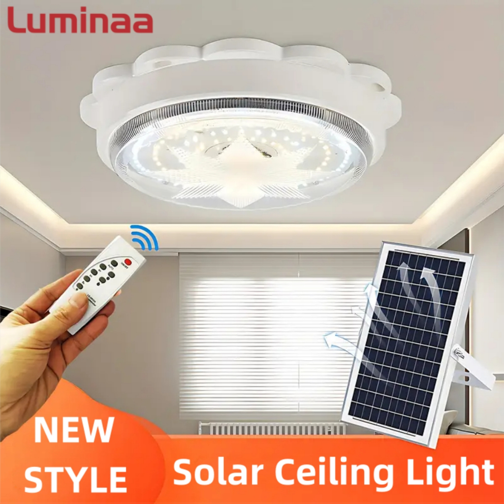 [clearance sale]【Super Bright】Luminaa 1000W LED Solar Ceiling Light Indoor Bedroom Balcony Lampu Solar Lamp Outdoor IP67 Waterproof Lampu