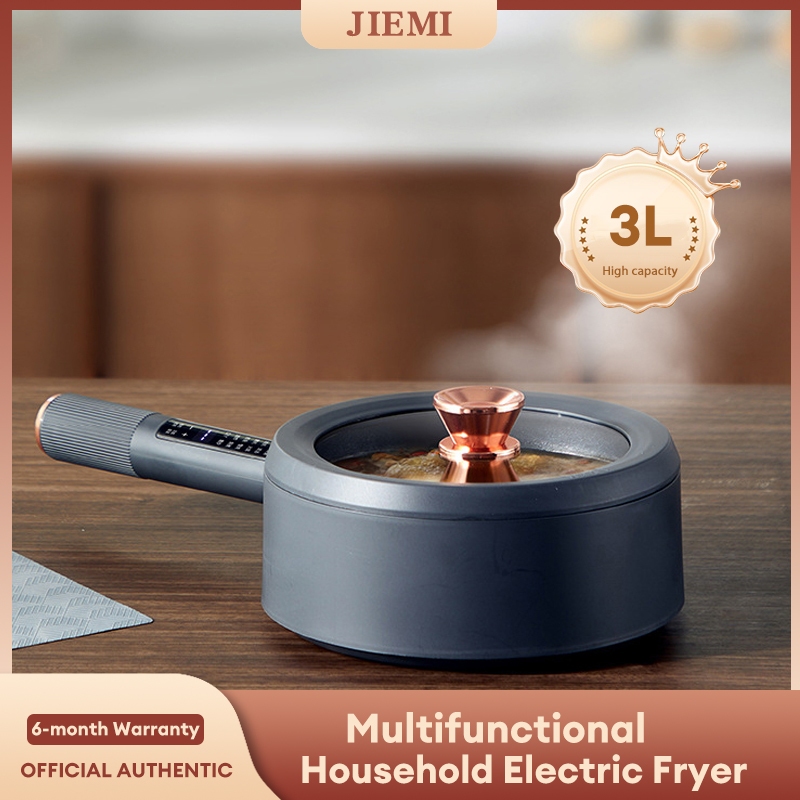 JIEMI Electric Multi-Functional Small Cooking Pot With Steamer  Household Electric Frying Pan Non-stick Pan/steamer Electric Hotpot  電煮鍋 (3L)