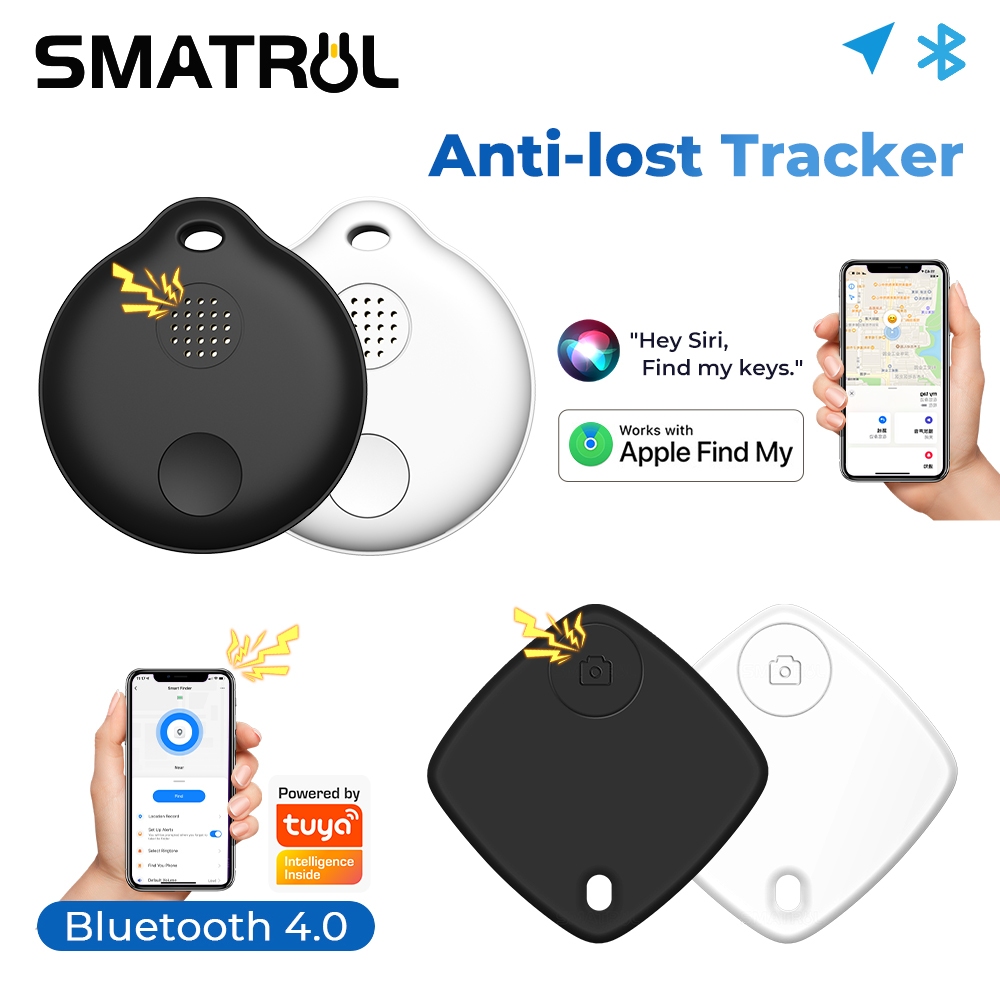 ROVF Tuya smart life Bluetooth Key Finder Wireless Smart Tracker Anti-lost Alarm Tracker Child Bag Wallet APP Record 80DB Anti Lost Tag