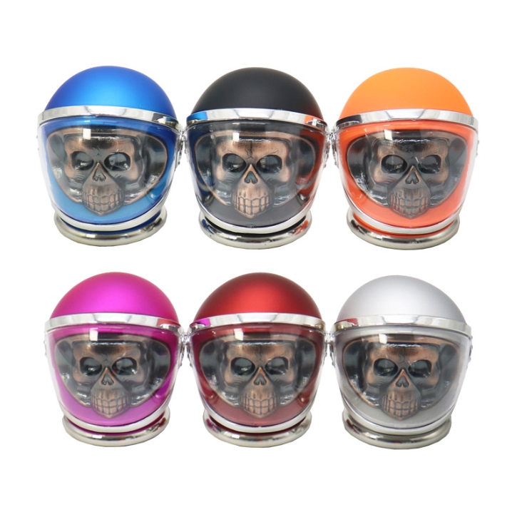 Herb Grinder New Helmet Skull Design Large Size Zinc Alloy Grinder Herbal Crusher