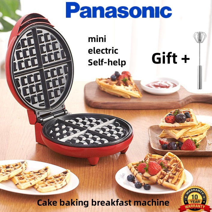 [Ready Stock]* (10-year warranty)** Panasonic** Waffle Maker/Waffle Maker/Mesin Waffle Mini/Mini Waffle Maker/Wafer Maker