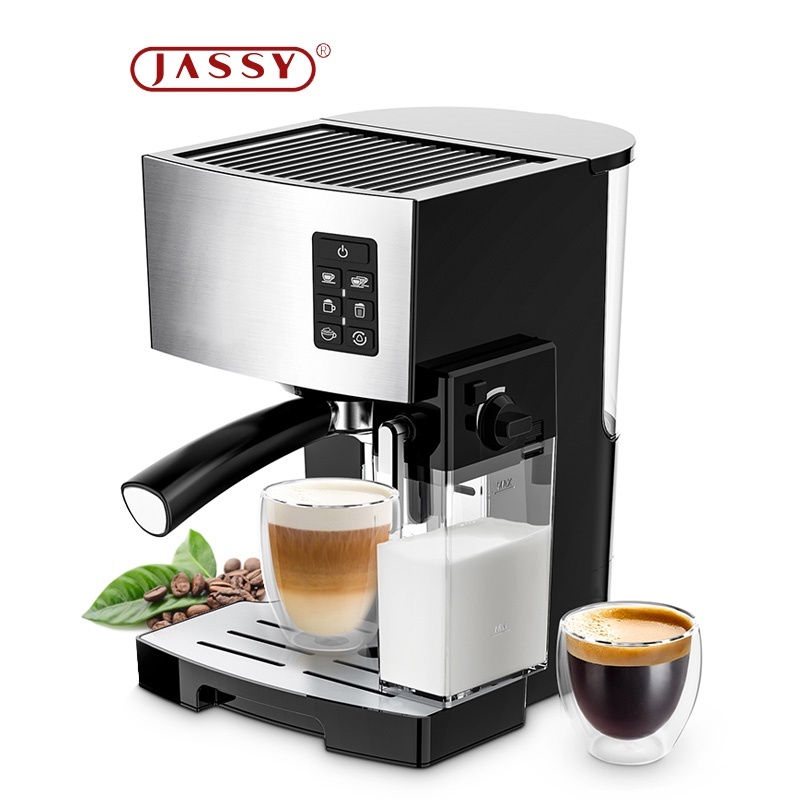 Jassy Automatic Espresso Coffee Machine 19 Bar Cappuccino Coffee Maker With Powerful Milk Tank for Home Barista Brewing 1450W