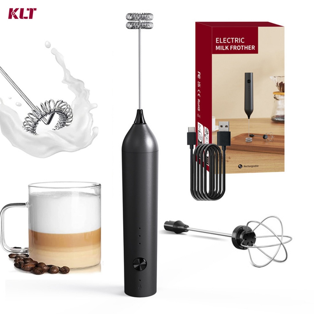 Cliton Electric Milk Frother Type-C Charging Efficient Mixing Food Grade Material Mini Blender For Coffee Frappe Latte Matcha Hot Chocolate