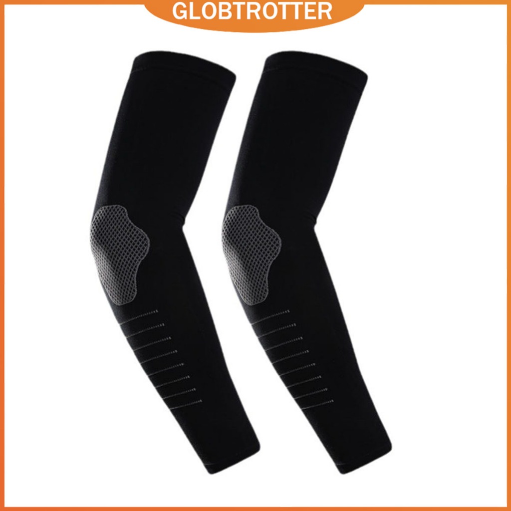 Globetrotter 1 Pair Silk Ice Sunscreen Sleeve Men's Bicycle Sports Elastic Arm Guard Quick Dry Sweat Absorption Cooling Sleeve Cover