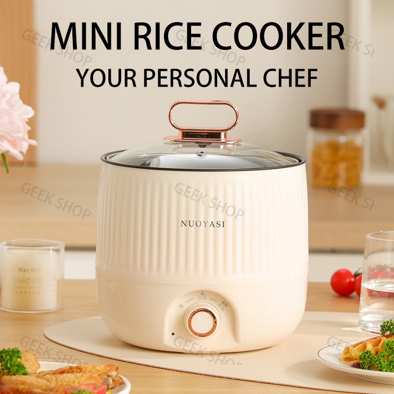 [READY STOCK] Electric Frying Pan Rice Portable Mini Rice Cooker Household Electric cooker student dormitory Mini rice cooker electric cooking pot 1.8L