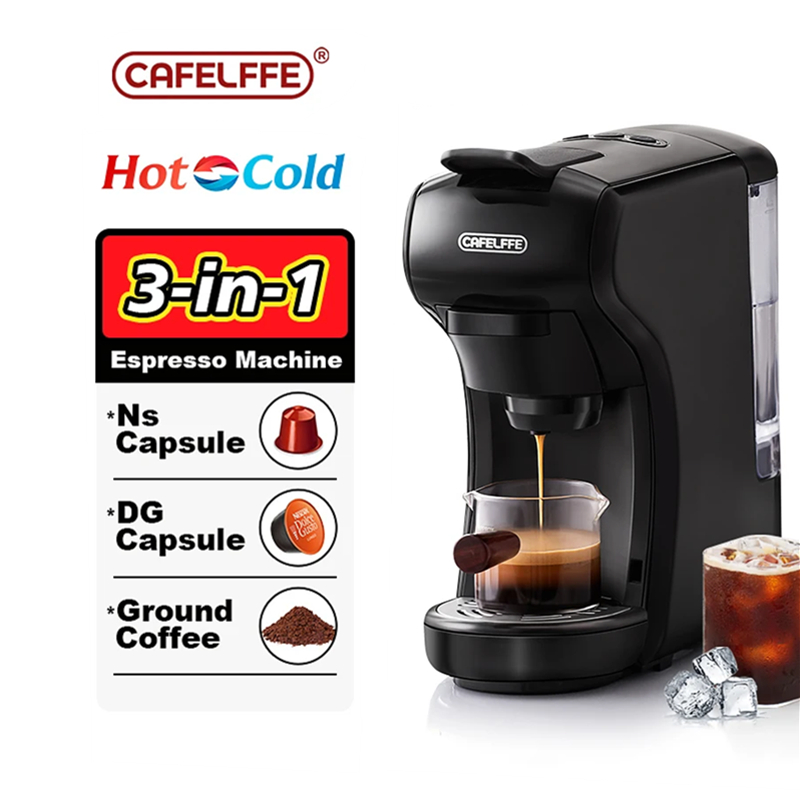 Cafelffe 3 In 1  Multiple Capsule Coffee Machines 19 Bar Hot /Cold Espresso Machine Full automatic