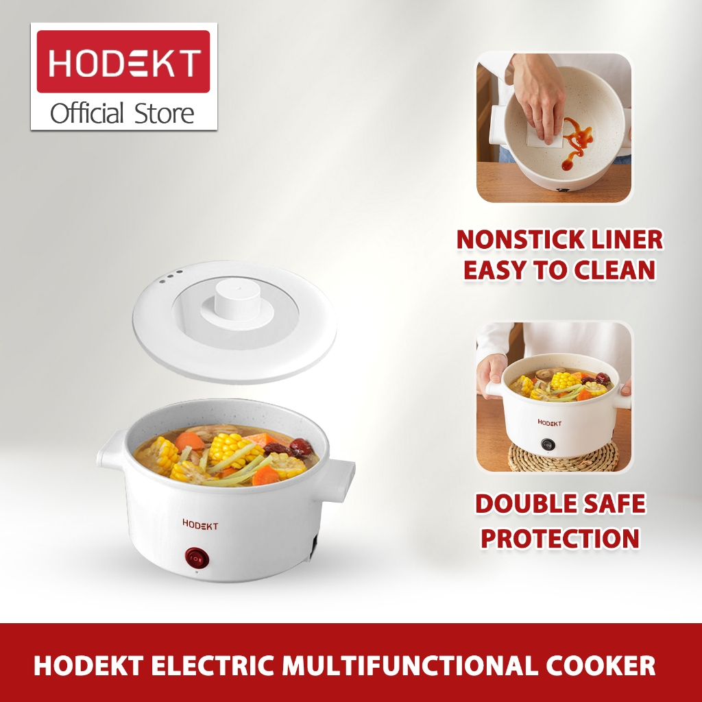 HODEKT 2.0L Mini Rice Cooker Multi-Functional Machine Non-Stick Inner Pot 20CM 2.0L 2 level heat easy to clean