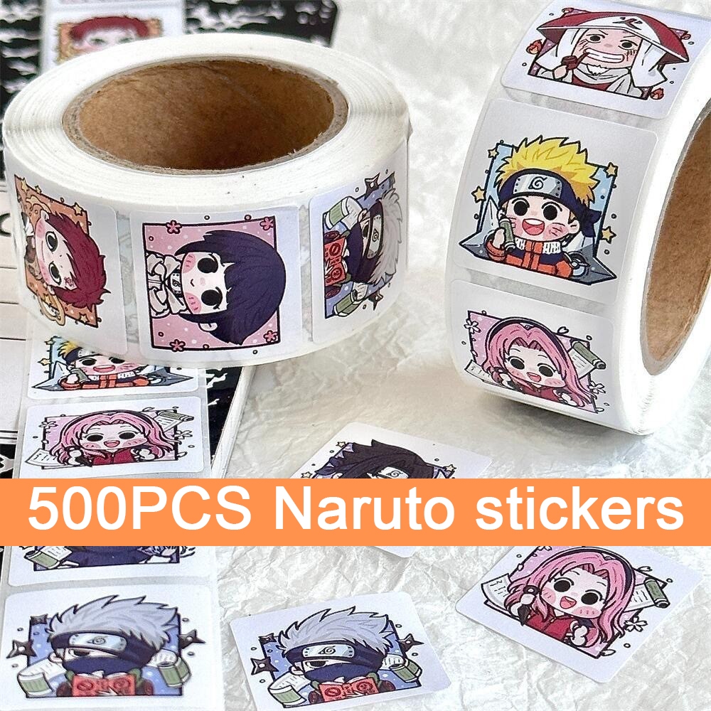 500pcs Naruto Stickers Anime Image Stickers Decorative Stickers for Cell Phone Cases and Mugs Reward Stickers for Kids