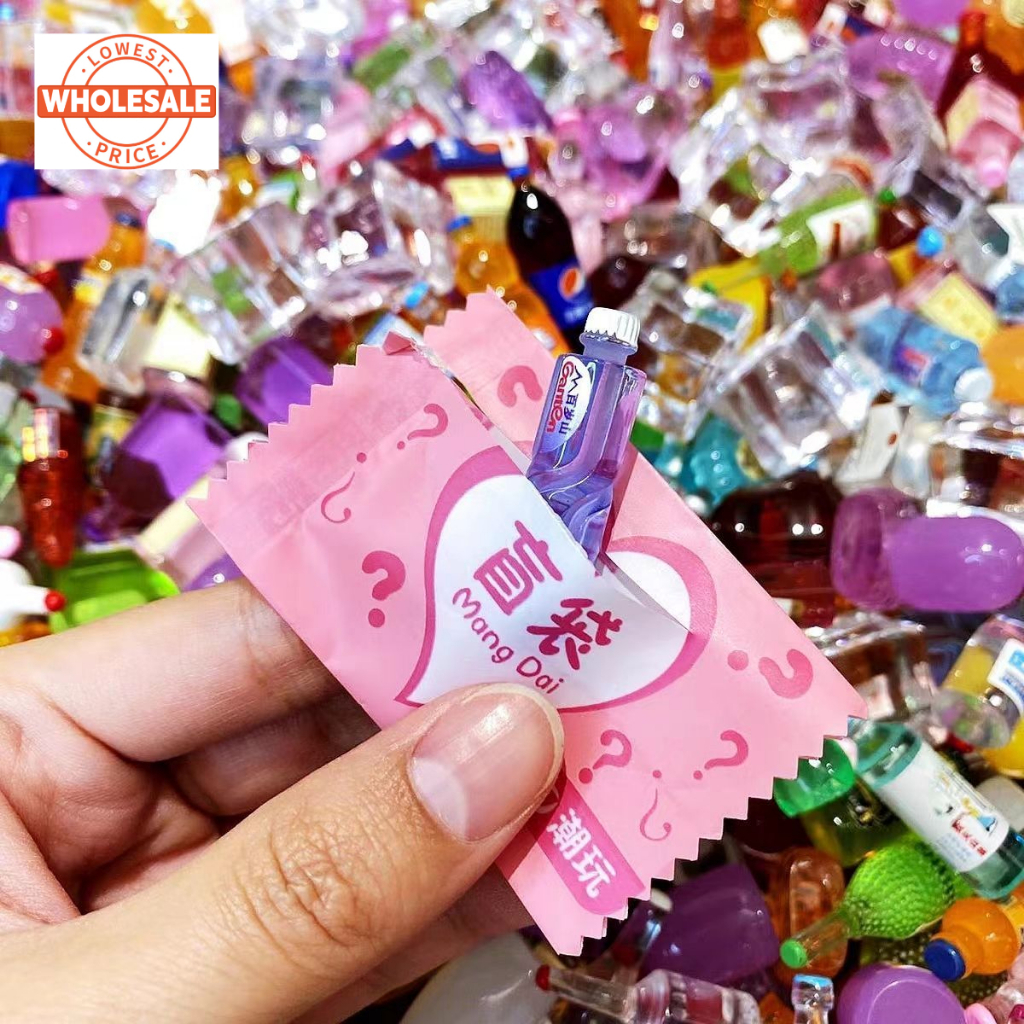 [WHOLESALE] Mini Small Mystery Bag Miniature Resin Food Bottle Decoration Mini Bottle Mystery Bag Mystery Box