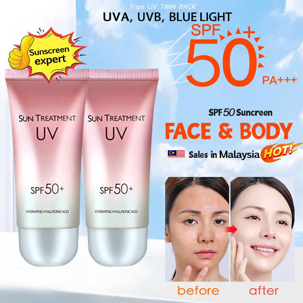 ?Jaminan harga terendah UV Sun Intensive UV Sunblock Cream SPF50+ PA+ SunBlock Cream Sunscreen Cream Refreshing Sunscreen